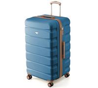 Flight Knight 80cm Trunk Suitcase - Hard Shell ABS Checked Luggage for Long-Haul Travel with Large Capacity Interior, Spinner Wheels and TSA Lock - Approved for Most UK Airlines