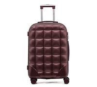 Flight Knight Medium 25" Hard Shell Bubble Design Check-in Suitcase Hold Luggage in Burgundy | Size: Cabin Flight Knight Burgundy Cabin
