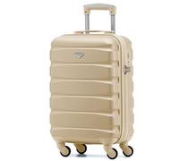 Flight Knight Cabin Suitcase 55x35x20, Lightweight Carry On Bag for Over 100 Airlines- Ryanair, EasyJet, British Airways, Virgin Atlantic - Small Durable Hand Luggage, ABS Hard Shell- TSA Lock