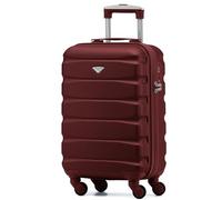 Flight Knight Cabin Suitcase 55x35x20, Lightweight Carry On Bag for Over 100 Airlines- Ryanair, EasyJet, British Airways, Virgin Atlantic - Small Durable Hand Luggage, ABS Hard Shell- TSA Lock