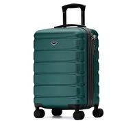 Flight Knight Carry On Suitcase Hardside TSA Lock & USB Port Silent Double Spinner Wheels Maximum Carry-On Bag For Canada Air Approved Airlines( 21.5x15.5x9" ,Forest Green )
