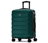 Flight Knight Carry On Suitcase Hardside With Built In TSA Lock & USB Port Lightweight Luggage Silent Double Spinner Wheels Maximum Carry-On Bag Size For American & United Approved Airlines, Forest