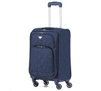 Flight Knight Lightweight 4 Wheel 800D Soft Case Quilted Suitcase Robust Anti Crack Cabin Carry On Hand Luggage Approved for Over 100 Airlines Including easyJet, BA & Many More!