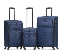 Flight Knight Lightweight 4 Wheel 800D Soft Case Quilted Suitcases Anti Crack Cabin & Hold Luggage Options Approved for Over 100 Airlines Including easyJet, BA & Many More!