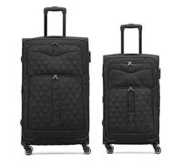 Flight Knight Lightweight 4 Wheel 800D Soft Case Quilted Suitcases Anti Crack Cabin & Hold Luggage Options Approved for Over 100 Airlines Including easyJet, BA & Many More!