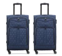 Flight Knight Lightweight 4 Wheel 800D Soft Case Quilted Suitcases Anti Crack Cabin & Hold Luggage Options Approved for Over 100 Airlines Including easyJet, BA & Many More!