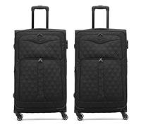 Flight Knight Lightweight 4 Wheel 800D Soft Case Quilted Suitcases Anti Crack Cabin & Hold Luggage Options Approved for Over 100 Airlines Including easyJet, BA & Many More!