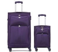 Flight Knight Lightweight 4 Wheel 800D Soft Case Quilted Suitcases Anti Crack Cabin & Hold Luggage Options Approved for Over 100 Airlines Including easyJet, BA & Many More!
