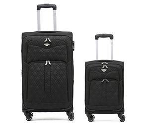 Flight Knight Lightweight 4 Wheel 800D Soft Case Quilted Suitcases Anti Crack Cabin & Hold Luggage Options Approved for Over 100 Airlines Including easyJet, BA & Many More!