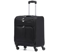 Flight Knight Lightweight 4 Wheel 800D Soft Case Suitcase Cabin Carry On Hand Luggage Approved for easyJet & BA Maximium Size Overhead Carry On