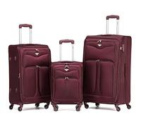 Flight Knight Lightweight 4 Wheel 800D Soft Case Suitcases Anti Crack Cabin & Hold Luggage Options Approved for Over 100 Airlines Including easyJet, BA & Many More!