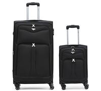 Flight Knight Lightweight 4 Wheel 800D Soft Case Suitcases Anti Crack Cabin & Hold Luggage Options Approved for Over 100 Airlines Including easyJet, BA & Many More!