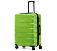 Flight Knight Lightweight 4 Wheel ABS Hard Case Medium Suitcase Approved for Over 100 Airlines Including easyJet, British Airways, Ryanair, Jet2, Emirates & Many More - Check-in Large Size 25"