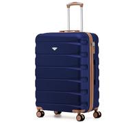 Flight Knight Lightweight 4 Wheel ABS Hard Case Medium Suitcase Approved for Over 100 Airlines Including easyJet, British Airways, Ryanair, Jet2, Emirates & Many More - Check-in Large Size 25"