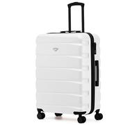 Flight Knight Lightweight 4 Wheel ABS Hard Case Medium Suitcase Approved for Over 100 Airlines Including easyJet, British Airways, Ryanair, Jet2, Emirates & Many More - Check-in Large Size 25"