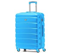 Flight Knight Lightweight 4 Wheel ABS Hard Case Medium Suitcase Approved for Over 100 Airlines Including easyJet, British Airways, Ryanair, Jet2, Emirates & Many More - Check-in Medium Size 25"