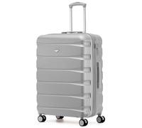Flight Knight Lightweight 4 Wheel ABS Hard Case Medium Suitcase Approved for Over 100 Airlines Including easyJet, British Airways, Ryanair, Jet2, Emirates & Many More - Check-in Large Size 25"