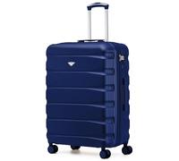 Flight Knight Lightweight 4 Wheel ABS Hard Case Medium Suitcase Approved for Over 100 Airlines Including easyJet, British Airways, Ryanair, Jet2, Emirates & Many More - Check-in Large Size 25"