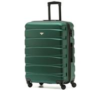 Flight Knight Lightweight 4 Wheel ABS Hard Case Medium Suitcase Approved for Over 100 Airlines Including easyJet, British Airways, Ryanair, Jet2, Emirates & Many More - Check-in Medium Size 25"