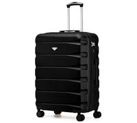 Flight Knight Lightweight 4 Wheel ABS Hard Case Medium Suitcase Approved for Over 100 Airlines Including easyJet, British Airways, Ryanair, Jet2, Emirates & Many More - Check-in Large Size 25"