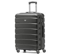 Flight Knight Lightweight 4 Wheel ABS Hard Case Medium Suitcase Approved for Over 100 Airlines Including easyJet, British Airways, Ryanair, Jet2, Emirates & Many More - Check-in Medium Size 25"