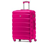 Flight Knight Lightweight 4 Wheel ABS Hard Case Medium Suitcase Approved for Over 100 Airlines Including easyJet, British Airways, Ryanair, Jet2, Emirates & Many More - Check-in Medium Size 25"