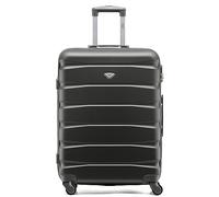 Flight Knight Lightweight 4 Wheel ABS Hard Case Medium Suitcase Approved for Over 100 Airlines Including easyJet, British Airways, Ryanair, Jet2, Emirates & Many More - Check-in Large Size 25"