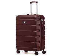 Flight Knight Lightweight 4 Wheel ABS Hard Case Medium Suitcase Approved for Over 100 Airlines Including easyJet, British Airways, Ryanair, Jet2, Emirates & Many More - Check-in Large Size 25"
