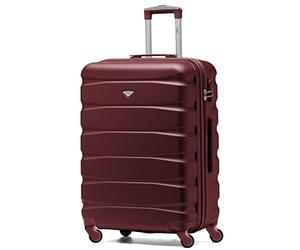 Flight Knight Lightweight 4 Wheel ABS Hard Case Medium Suitcase Approved for Over 100 Airlines Including easyJet, British Airways, Ryanair, Jet2, Emirates & Many More - Check-in Medium Size 25"