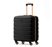 Flight Knight Lightweight 4 Wheel ABS Hard Case Small Suitcase Approved for Over 100 Airlines Including easyJet, British Airways, Ryanair, Jet2, Emirates & Many More - Carry On 56x45x25cm