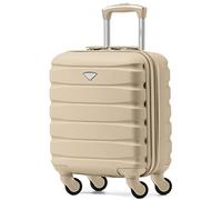 Flight Knight Lightweight 4 Wheel ABS Hard Case Small Suitcase Approved for Over 100 Airlines Including easyJet, British Airways, Ryanair, Jet2, Emirates & Many More - Carry On 45x36x20cm