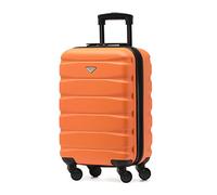 Flight Knight Lightweight 4 Wheel ABS Hard Case Small Suitcase Approved for Over 100 Airlines Including easyJet, British Airways, Ryanair, Jet2, Emirates & Many More - Carry On 55x35x20cm