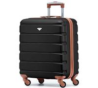 Flight Knight Lightweight 4 Wheel ABS Hard Case Small Suitcase Approved for Over 100 Airlines Including easyJet, British Airways, Ryanair, Jet2, Emirates & Many More - Carry On 56x45x25cm