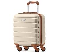 Flight Knight Lightweight 4 Wheel ABS Hard Case Small Suitcase Approved for Over 100 Airlines Including easyJet, British Airways, Ryanair, Jet2, Emirates & Many More - Carry On 45x36x20cm