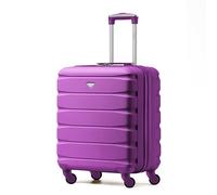 Flight Knight Lightweight 4 Wheel ABS Hard Case Small Suitcase Approved for Over 100 Airlines Including easyJet, British Airways, Ryanair, Jet2, Emirates & Many More - Carry On 56x45x25cm