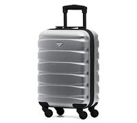 Flight Knight Lightweight 4 Wheel ABS Hard Case Small Suitcase Approved for Over 100 Airlines Including easyJet, British Airways, Ryanair, Jet2, Emirates & Many More - Carry On 55x35x20cm