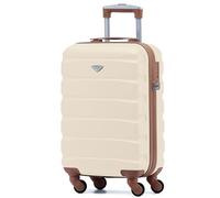 Flight Knight Lightweight 4 Wheel ABS Hard Case Suitcases Cabin Carry On Hand Luggage Approved for Over 100 Airlines Including British Airways, easyJet, Jet2 & Wizz 55x35x20cm - TSA Lock