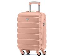 Flight Knight Lightweight 4 Wheel ABS Hard Case Suitcases Cabin Carry On Hand Luggage Approved for Over 100 Airlines Including British Airways, easyJet, Jet2 & Wizz 55x35x20cm - TSA Lock