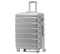 Flight Knight Lightweight 4 Wheel ABS Hard Case Suitcases Cabin & Hold Luggage Options - Platinum - 25" Medium