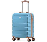 Flight Knight Lightweight Cabin Suitcase 55x40x20cm | Approved Max Size for Ryanair Priority, TUI & 60+ Airlines | Durable ABS Hard Shell Hand Luggage | Silent 8-Wheel Spinner for Stree Free Travel