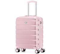 Flight Knight Lightweight Cabin Suitcase 55x40x20cm | Approved Max Size for Ryanair Priority, TUI & 60+ Airlines | Durable ABS Hard Shell Hand Luggage | Silent 8-Wheel Spinner for Stree Free Travel