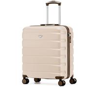 Flight Knight Lightweight Cabin Suitcase 56x45x25cm | Maximum Allowance for British Airways, Jet2 & EasyJet (Large Cabin Bag) | ABS Hard Shell, Silent Spinner for Long-Haul Travel and Weekend Breaks