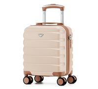 Flight Knight Lightweight Travel Suitcase 40x30x20cm | Hard Shell Carry On Luggage with Aluminum Telescopic Handle, 8 Spinner Wheels & TSA Lock | Approved for easyJet, Vueling & Wizz Air