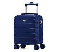 Flight Knight Lightweight Travel Suitcase 40x30x20cm | Hard Shell Carry On Luggage with Aluminum Telescopic Handle, 8 Spinner Wheels & TSA Lock | Approved for easyJet, Vueling & Wizz Air