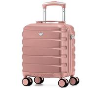 Flight Knight Lightweight Travel Suitcase 40x30x20cm | Hard Shell Carry On Luggage with Aluminum Telescopic Handle, 8 Spinner Wheels & TSA Lock | Approved for easyJet, Vueling & Wizz Air