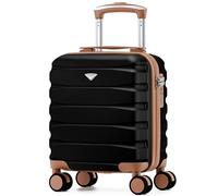 Flight Knight Lightweight Travel Suitcase 40x30x20cm | Hard Shell Carry On Luggage with Aluminum Telescopic Handle, 8 Spinner Wheels & TSA Lock | Approved for easyJet, Vueling & Wizz Air