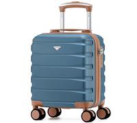 Flight Knight Lightweight Travel Suitcase 40x30x20cm | Hard Shell Carry On Luggage with Aluminum Telescopic Handle, 8 Spinner Wheels & TSA Lock | Approved for easyJet, Vueling & Wizz Air