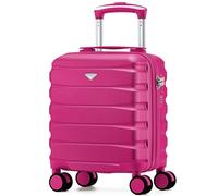 Flight Knight Lightweight Travel Suitcase 40x30x20cm | Hard Shell Carry On Luggage with Aluminum Telescopic Handle, 8 Spinner Wheels & TSA Lock | Approved for easyJet, Vueling & Wizz Air