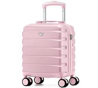 Flight Knight Lightweight Travel Suitcase 40x30x20cm | Hard Shell Carry On Luggage with Aluminum Telescopic Handle, 8 Spinner Wheels & TSA Lock | Approved for easyJet, Vueling & Wizz Air