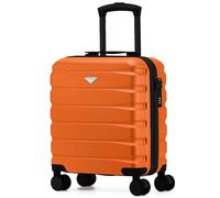 Flight Knight Lightweight Travel Suitcase 45x36x20cm | Hard Shell Carry On Luggage with Aluminum Telescopic Handle, 8 Spinner Wheels & TSA Lock | Approved for EasyJet & Wizz Air